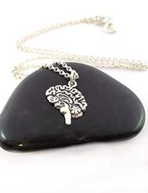 ブレイン チャーム ネックレス - スターリングシルバー ジュエリー CY Design Studio Brain Charm Necklace - Sterling Silver Jewelry
