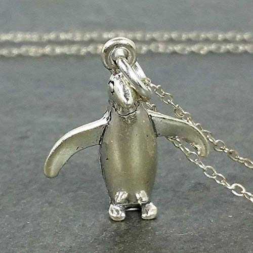 ペンギン チャーム ネックレス - 925 スターリングシルバー、18インチ EnCharmed Penguin Charm Necklace - 925 Sterling Silver, 18\