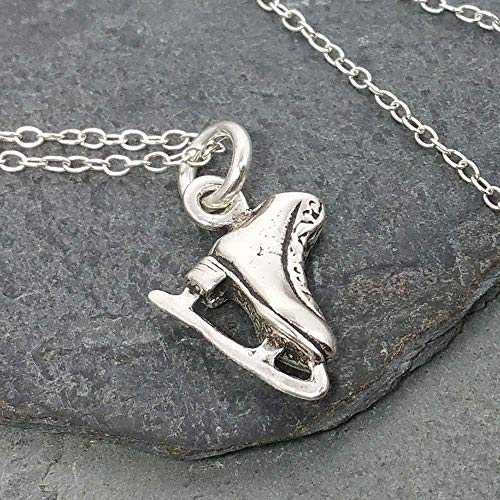 アイススケート チャーム ネックレス - 925 スターリングシルバー、18インチ EnCharmed Ice Skate Charm Necklace - 925 Sterling Silver, 18\