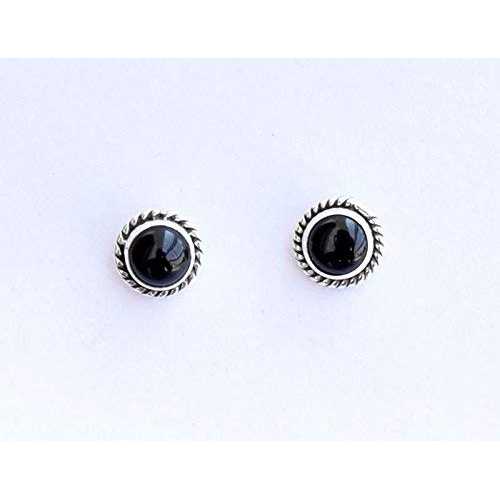 925 スターリングシルバーブラックオニキススタッドポストイヤリング石宝石イヤリング 6 ミリメートルラウンドガール女性ギフト Avicrafts 925 Sterling Silver Black Onyx Stud Post Earring Stone Gemstone Earring 6 MM Round Girl Women Gift