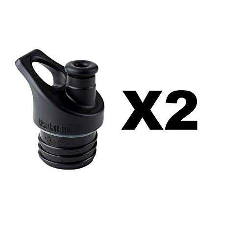 Klean Kanteen 3.0 運動競技 旗がしら (黒いこと) - 2 個容器に並べる Klean Kanteen 3.0 Sport Cap (Black) - 2 Pack