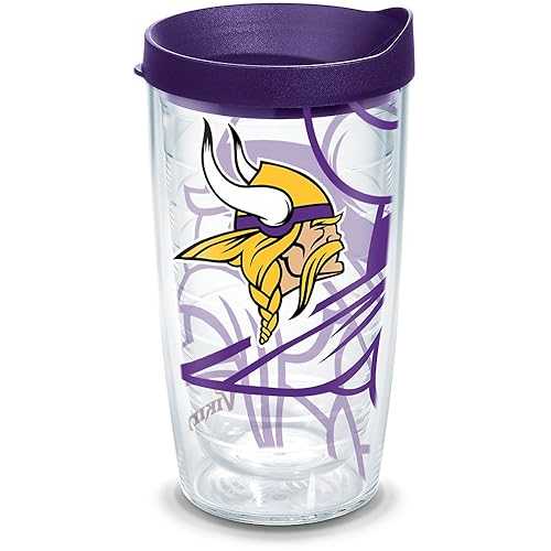 Tervis NFL Minnesota Vikings Tumbler with Lid, 1 Count (Pack of 1), Clear