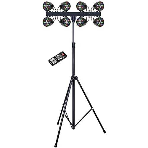 MUSYSIC RGB Dj Light with Stand, Powerhouse GigBar for Parties, Concerts and Shows, DMX System Lighting Package with Stage Light Stand - MU-L42AA MUSYSIC RGB Dj Light with Stand, Powerhouse GigBar for Parties, Concert