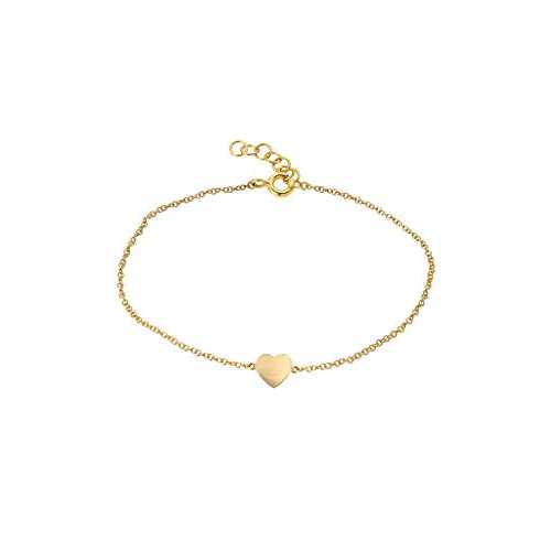 14K イエロー ゴールド ハート ブレスレット、ゾーイ レヴ ジュエリー、14K ソリッド ゴールド 14k yellow gold heart bracelet, Zoe Lev Jewelry, 14k solid gold