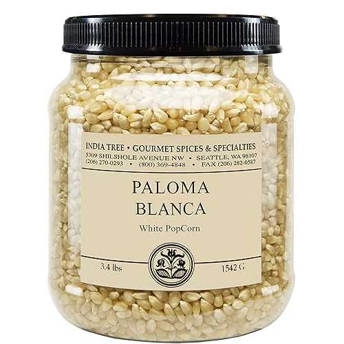 India Tree パロマ ブランカ (ホワイト) ポップコーン、3.4 ポンド (2 個パック) India Tree Paloma Blanca (White) PopCorn, 3.4 lb (Pack of 2)