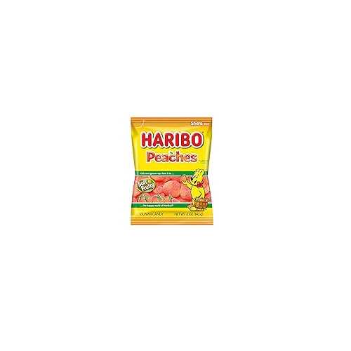 ハリボー グミ キャンディーピーチ、5オンス (12個パック) Haribo Gummi Candy Peaches, 5-ounces (Pack of12)