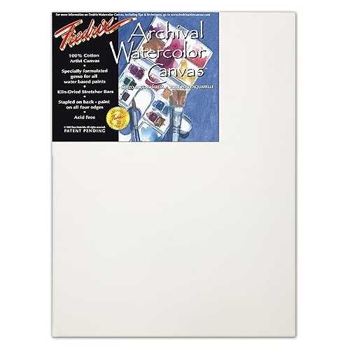 Fredrix 16 x 20 インチのストレッチ水彩キャンバス Fredrix 16 by 20-Inch Stretched Watercolor Canvas｜Glomarket