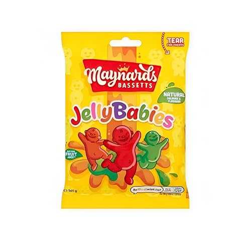 ???? ??? ?? ??? ??? ? 165g (12? ?) Bassett's Maynards Bassetts Jelly Babies Sweets Bag 165g (Pack Of 12)