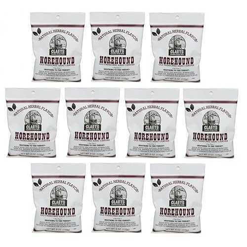 Claey's Horehound 喉をなだめるオールドファッションド ハード キャンディー: 6 オンスの 10 袋 Claey's Candies Claey's Horehound Old Fashioned Hard Candies Soothing to the Throat: 10 Bags of 6 Oz