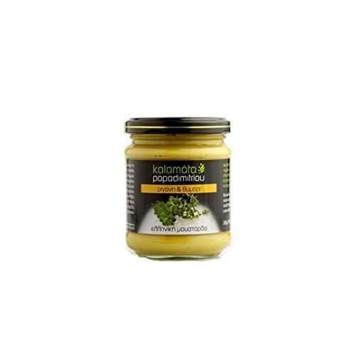 ギリシャ地中海マスタード オレガノ & タイム 200gr または 7.05 オンス by Kalamata Papadimitriou Greek Mediterranean Mustard Oregano & Thyme 200gr or 7.05oz by Kalamata Papadimitriou