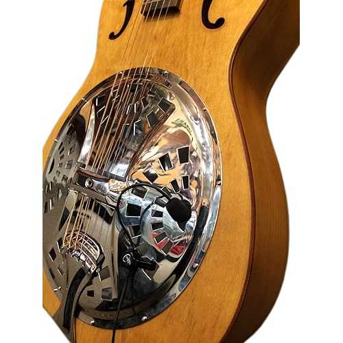 Myers Pickups The Feather Tricone Round Neck Resonator Guitar Pickup with Flexible Micro-Gooseneck Myers Pickups The Feather Tricone Round Neck Resonator Guitar Pickup with Flexible Micro-Gooseneck