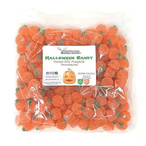 オレンジゼリー パンプキン型キャンディー 秋 ハロウィン バルク 2ポンド YANKEETRADERS Orange Jelly Pumpkin Shaped Candy, Autumn, Halloween Bulk 2 Pounds