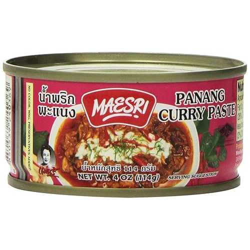 Maesri タイ パナン カレーペースト - 4 オンス (8 個パック) MAESRI Brand Maesri Thai Panang Curry Paste - 4 Oz (Pack of 8)