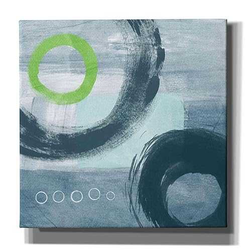 Epic Graffiti 'Blue Circles I' by Linda Woods, Canvas Wall Art, 18\