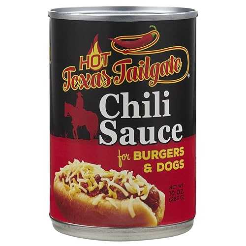 テキサス テールゲート チリソース - ホット - 1 ケース 12 / 10 オンス缶 TEXAS TAILGATE CHILI SAUCE - HOT - 1 case 12 / 10 oz cans