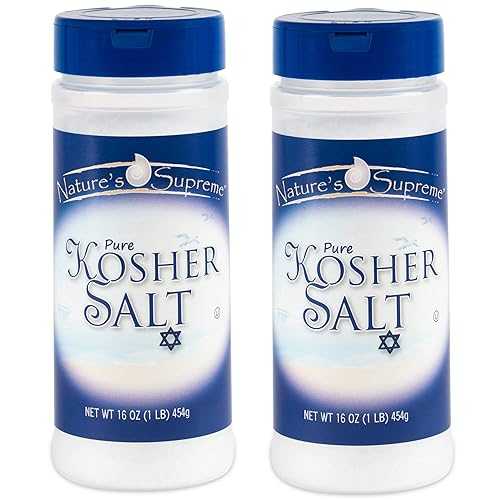 洋書 Nature's Supreme Kosher Salt 16oz (Pack of 2)