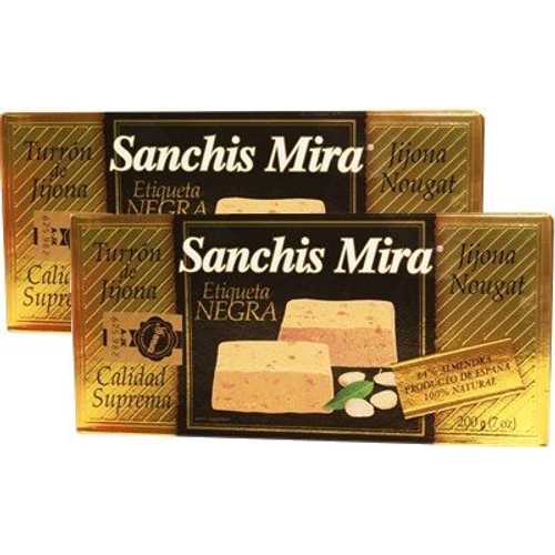 サンチス・ミラ・トゥロン・デ・ヒホナ。7オンス スペインから。2個パック Sanchis Mira Turron de Jijona. 7 oz. from Spain. Pack of 2