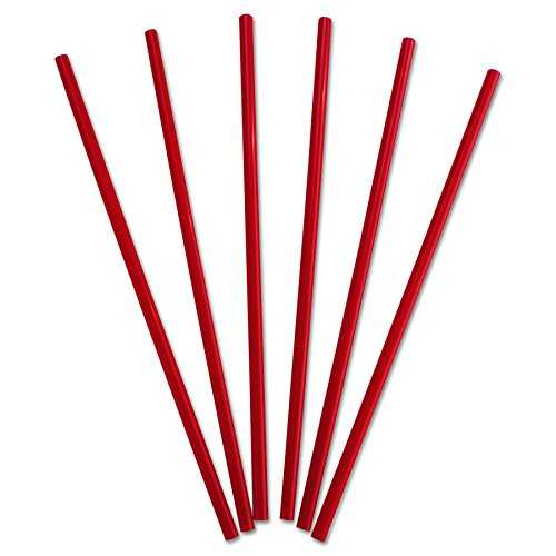 Dixie 10.25" Wrapped Polypropylene Plastic Giant Straw by GP PRO (Georgia-Pacific); Red; GW104; 1;200 Count (300 Straws Per Box; 4 Boxes Per Case)｜Glomarket