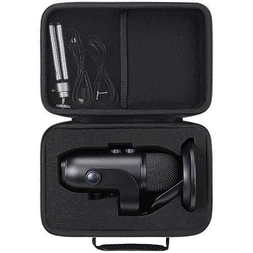 khanka Hard Travel Case Replacement for Logitech for Creators Blue Yeti USB Microphone/Blue 1967 Yeti Pro USB Condenser Microphone, Case Only