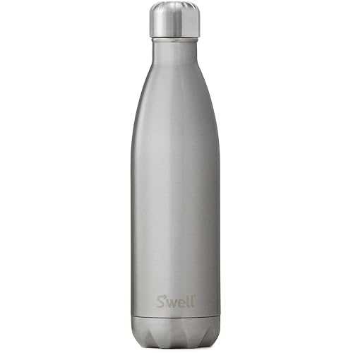 S\u0027well Stainless Steel Water Bottle, 25薬局衡オンス, Silver Lining, Triple Layered Vacuum Insulated Containers Keeps Drinks Cold for 48 Hours and Hot for 24, BPA Free, Perfect for On the Go