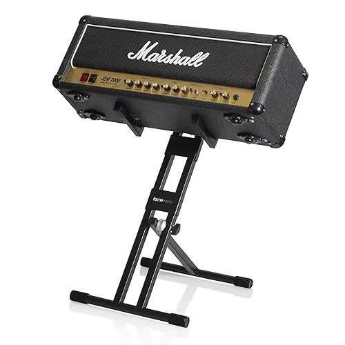 Gator Frameworks High Profile Guitar Amp Stand; Perfect for Digital Modelers and Head Units (GFWGTRAMP200)