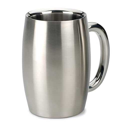 RSVP ????? ???? ????? ?? ??? ???, ?? ? ?? ?? RSVP International Brushed Stainless Steel Barware Collection, Double Wall Beer Mug