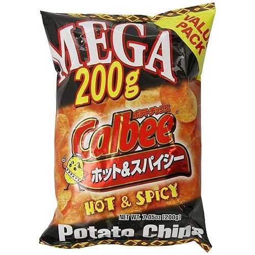 ?? ?? ???? ? - ? ? ???? ?, 7.05??(200g) (2? ?) Calbee Mega Potato Chips - Hot and Spicy Flavor, 7.05 Ounce (Pack of 2)