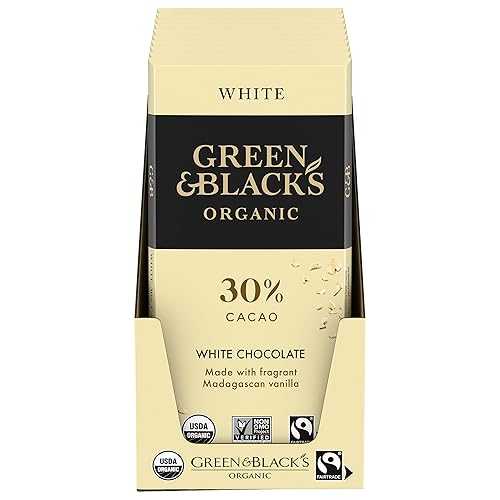 Green \u0026 Black\u0027s オーガニック 白いこと 黒茶 赤ちょうちん、ココア 30%、10 - 3.17 薬局衡オンス 赤ちょうちん Green \u0026 Black\u0027s Organic White Chocolate Bar, 30% Cacao, 10 - 3.17 薬局衡オンス Bars