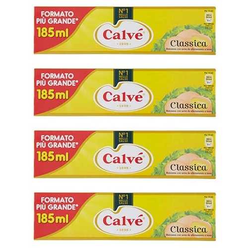 カルヴェ：「クラシカ」 グルテンフリー イタリアンマヨネーズ 185ml チューブ 4本パック [ イタリア輸入 ] Calv・・: \