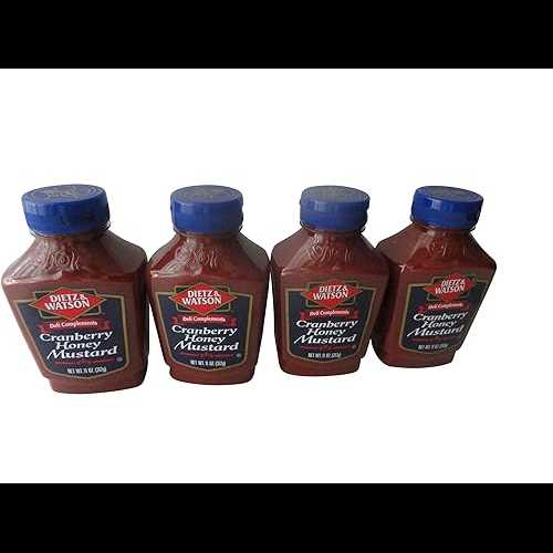 ディーツ&ワトソン デリ補完 クランベリー ハニーマスタード (4本) Dietz & Watson Deli Complements Cranberry Honey Mustard (4 Bottles)