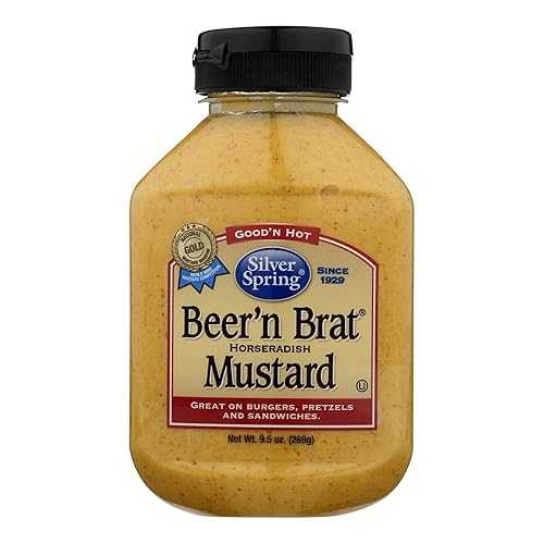 シルバー スプリングス マスタード、ビールン ブラット、9.5 オンス スクイーズ ボトル (9 個パック) Silver Springs Mustard, Beer 'n Brat, 9.5-Ounce Squeeze Bottles (Pack of 9)