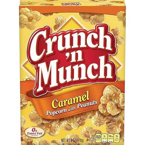 CRUNCH 'N MUNCH キャラメルポップコーン ピーナッツ入り、6オンス (12個入り) CRUNCH 'N MUNCH Caramel Popcorn with Peanuts, 6 oz. (Pack of 12)