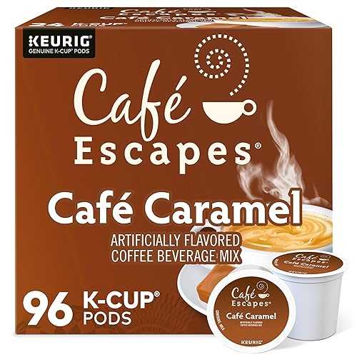 Caf・・ Escapes Cafe Escapes Cafe Caramel, Keurig Single-Serve K-Cup Pods, 96 Count