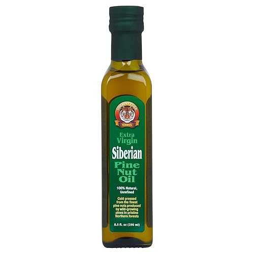 ???? ?? ???? ? ??, 8.5 ?? ? - ???? ??, ???, 100% ?? - ??? ?? ? ???? ?? ?? Siberian Tiger Naturals Extra Virgin Siberian Pine Nut Oil, 8.5 oz. Bottle - Premium Quality, Unre
