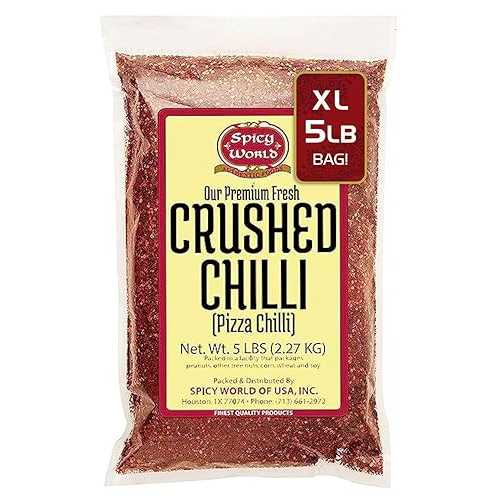 クラッシュレッドペッパーフレーク 5 ポンドバルクバリューパック - チリフレーク - Spicy World Crushed Red Pepper Flakes 5 Pound Bulk Value Pack - Chili Flakes - by Spicy World