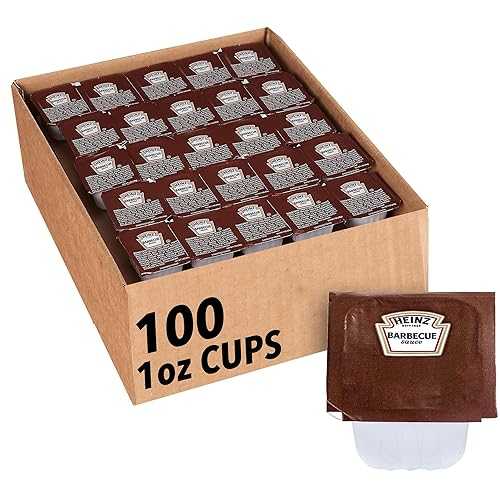 Heinz BBQ Sauce Dip Cup Single Serve Packet (1 oz Packets, Pack of 100)