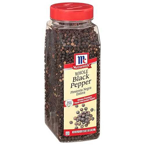 マコーミック ホールブラックペッパー (丸ごと胡椒の実を使用)、17.5 オンス McCormick Whole Black Pepper (Made with Whole Peppercorns), 17.5 oz 4,461円