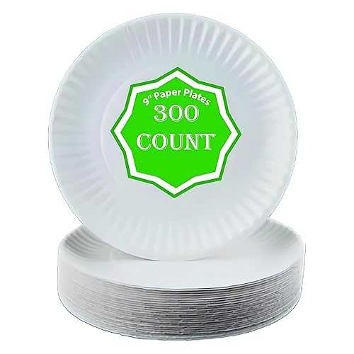 Perfect Stix Paper Plate by Kitchen Essentials, 9\" (Pack of 300)"
