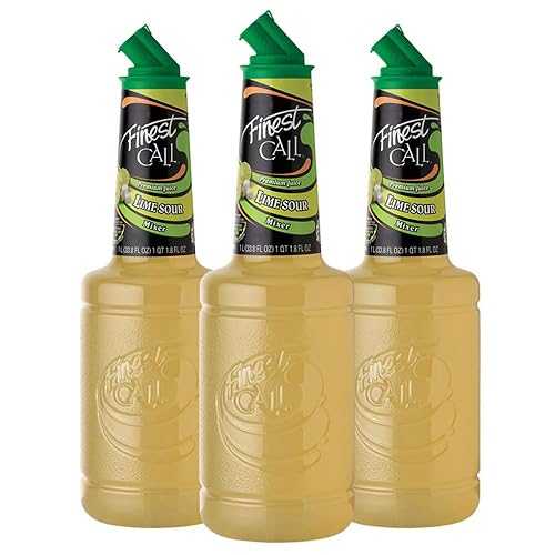 Finest Call プレミアム ジュース ライム サワー ドリンク ミックス、1 リットル ボトル (33.8 液量オンス)、3 個パック Finest Call Premium Juice Lime Sour Drink Mix, 1 Liter Bottle (33.8 Fl Oz), Pack of 3