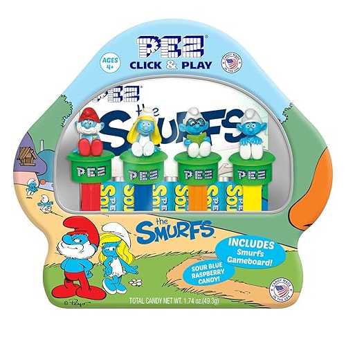 ペッツ・ザ・スマーフのギフトセット！スマーフ4体とブルーキャンディーが含まれます Pez The Smurfs Gift Set! Includes 4 Smurfs & Blue Candy｜Glomarket