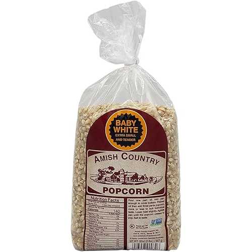 アーミッシュ カントリー ポップコーン - ベビー ホワイト エクストラ スモール アンド テンダー - GMO フリー 2 ポンド バッグ Amish Country Popcorn - Baby White Extra Small and Tender - GMO Free 2 lb Bag