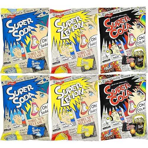 ?? ?? ?? ?? ???? ?? 6?? (3.1?? x 3? x 2??) Nobel Super Sour Candy Trial Set 6 Bags (3.1oz x 3 Kinds x 2 Sets)