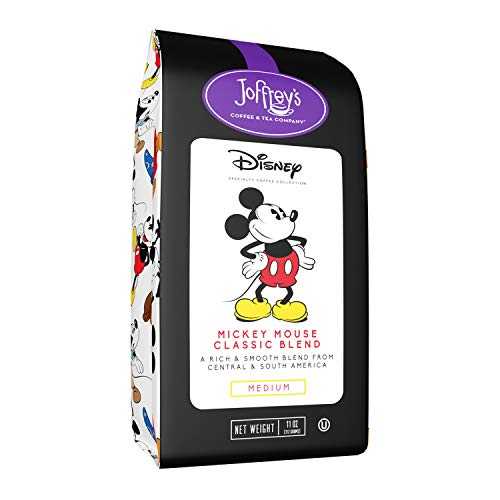 Joffrey's Mickey Mouse Classic Blend - Artisan Medium Roast Arabica Coffee, Smooth & Rich Flavor, Drip Brew, Kosher (Ground, 11 oz) Joffrey's Coffee & Tea Company Joffrey's Mickey Mouse Classic Blend - Artisan M