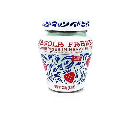 ファッブリイチゴのシロップ漬け、8オンス Fabbri Strawberries in Syrup, 8 ounce
