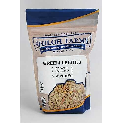 ??? ?? ??? - 6 x 425.2g Shiloh Farms Organic Green Lentils - Bulk 6 Count of 15 Oz, Naturally Nutty and Firm, Certified Organic, Perfect for Gourmet Dishes