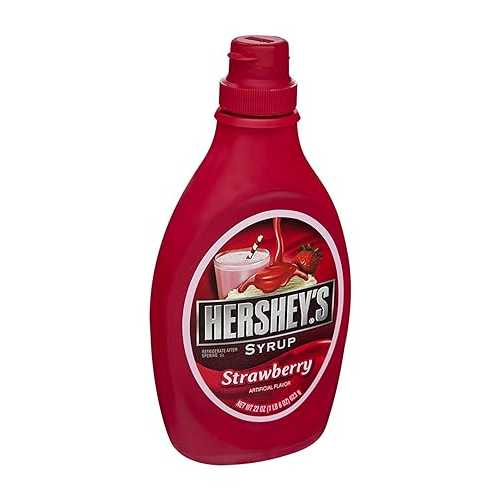 Hershey's、本物のストロベリーシロップ、22オンスのボトル（3個パック） Hershey's, Genuine Strawberry Syrup, 22oz Bottle (Pack of 3)