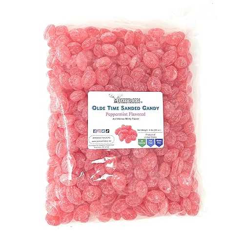 ????, ?? ?? ?? ?? ??? ??, 1.81kg YANKEETRADERS, Peppermint, Old Time Sanded Hard Candy, 4 Pounds