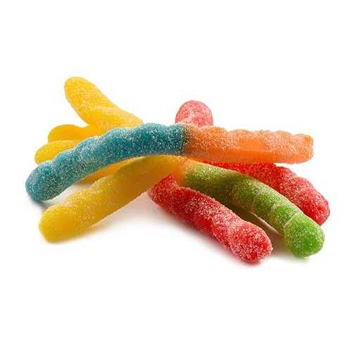 ネオングミワーム (10ポンドケース) Nutstop.com Neon Gummy Worms (10lb Case)