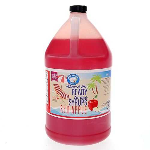 ?? ?? ?? ?? ??? ??? ??? ?? ??? ? ?? ?? (3.8??) Hypothermias Red Apple Ready to Use Gallon (128 Fl. Oz) Hawaiian Snow Cone Flavors Syrup - Shaved Ice, 100% Pure Cane Sugar｜Glomarket