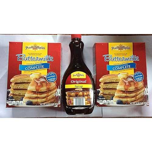 メイプルおばさんのバターミルクパンケーキ&ワッフルミックス メイプルおばさんのオリジナルシロップ添え Aunt Maple's Buttermilk Pancake & Waffle Mix With aunt Maple's Orginal Syrup|Glomarket